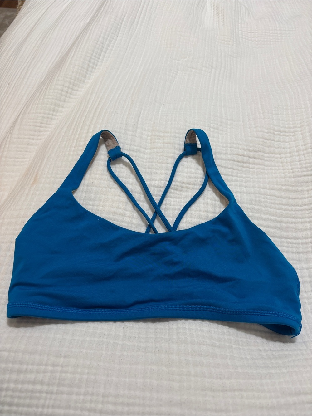 lululemon athletica Teal Blue Strappy Sports Bra